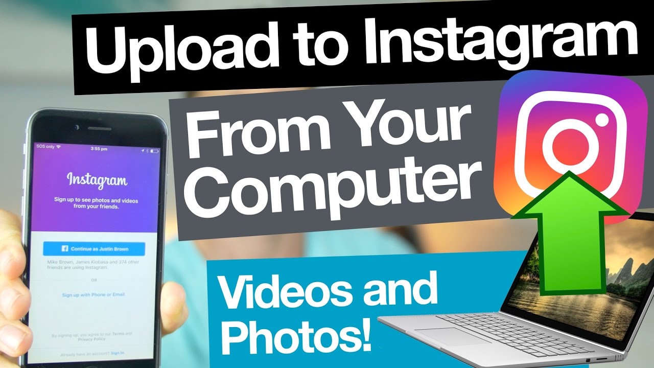 how to upload photos to instagram on my pc